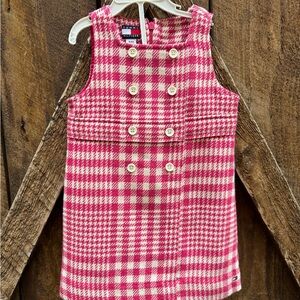 Tommy Hilfiger Pink and White Plaid Kids Dress
